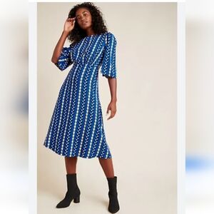 NWT The Odells Marjorie Geo Midi Dress Small